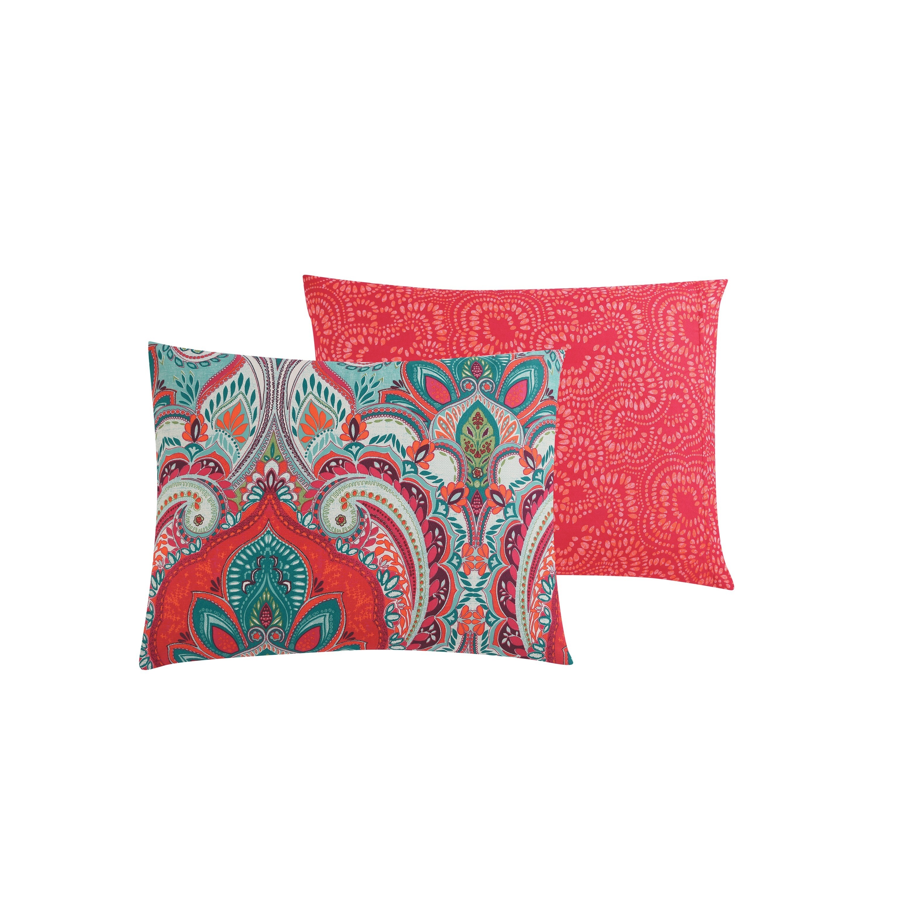 Jeweled damask pillow shams top